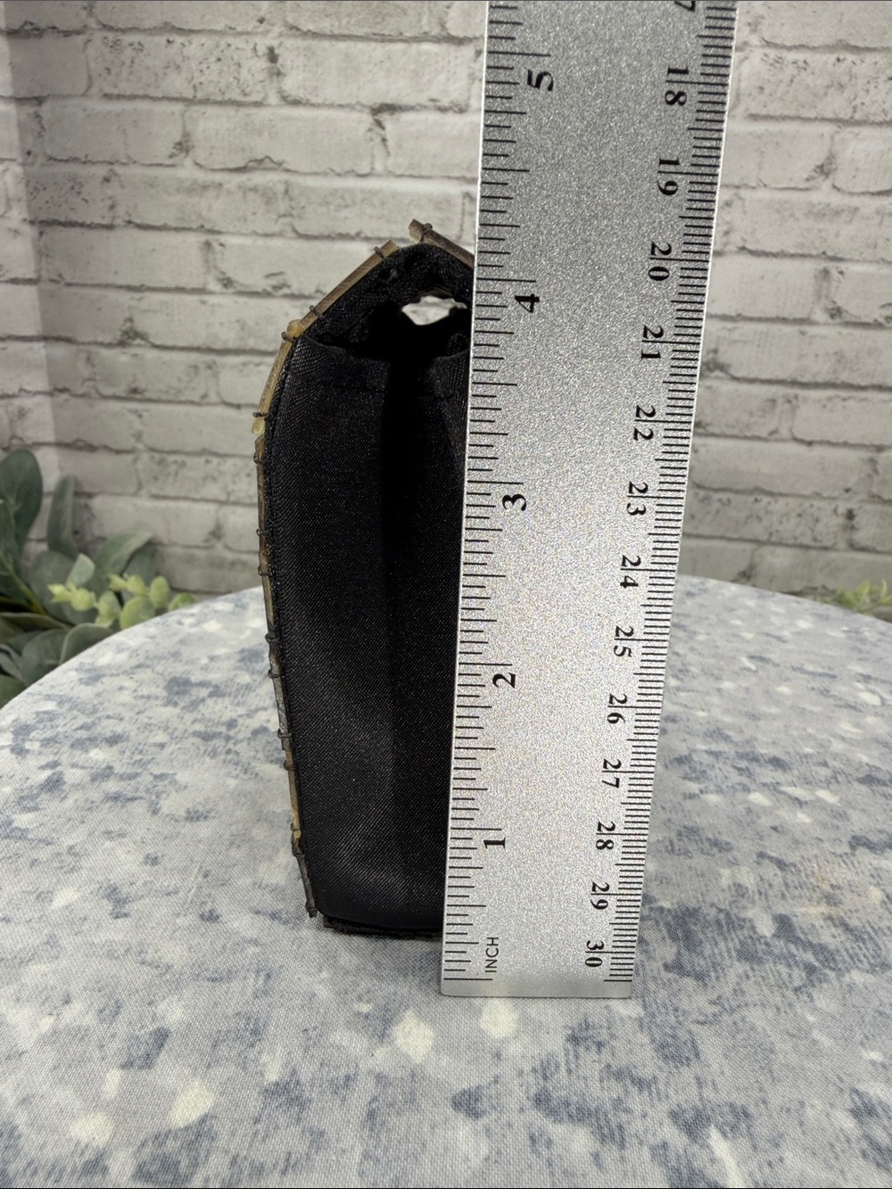 MAD BAGS - Brown Handmade “Horn & Pearl” Collection Petite Stand-Up Clutch NWOT - Picture 11 of 11